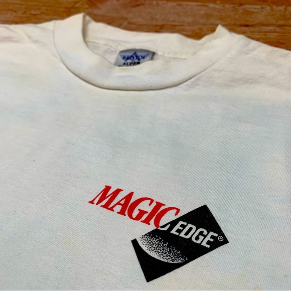 Vintage Magic Edge Flight Simulator Shirt Medium Pilot Double Sided Aviation Tee - Picture 9 of 11